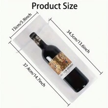 10/20 pièces/set Sacs à vin en organza blancs, sacs cadeaux pour vin en maille transparente, sacs de voyage pour bouteille de vin avec cordon de serrage, housses de transport étanches pour bouteilles (convient pour divers événements, mariages, Saint-Valentin, festivals, etc.), Taille unique 10 pièces/set