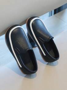 Zapatos casuales negro para niñas para primavera, otoño y todas las estaciones, zapatos oxford para niños, mocasines de suela blanda para actuaciones en el escenario para niños, zapatos planos para estudiantes - Negro - Ver 2