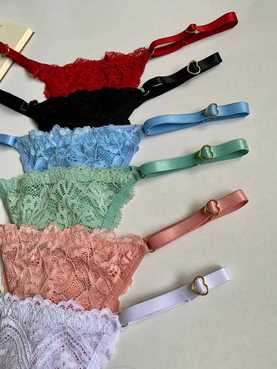 Promotion Kit With 2 Lace Thong Panties Sexy Women's Lingerie Sensual Intimate Fashion Resale - 彩色 - 查看 1