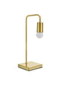Abajur Luminária De Mesa Industrial Retro Dourado - Dourado - Visão 1