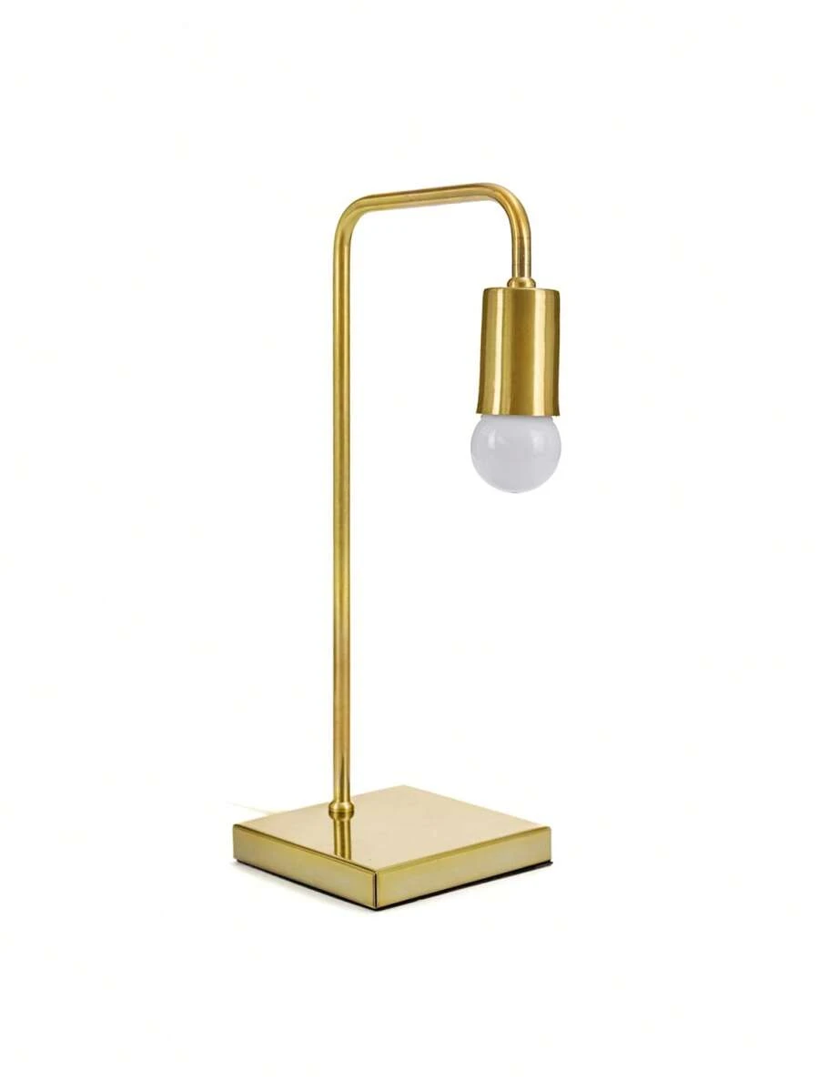 Abajur Luminária De Mesa Industrial Retro Dourado - Dourado - Visão 1