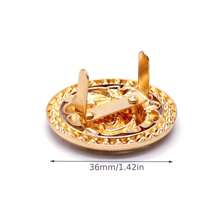 1 Chiếc Túi Thủ Công DIY Khóa Trang Trí Hoa Hồng, Khóa Cắm Hoa Hành Lý, Phụ Kiện Túi - Vàng - Xem 3