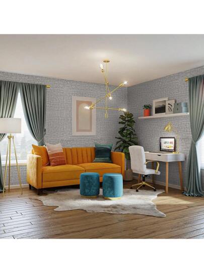 Roll Verlichting Grijs Linen Wallpaper Home Self Adhesive Peel Stick Wand Paper Bedroom Dinning Room Kitchen Cabinets Stickers Thicken Mildew Proof Removable Contact Countertops Furniture Renovation Birthday Graduation view 4