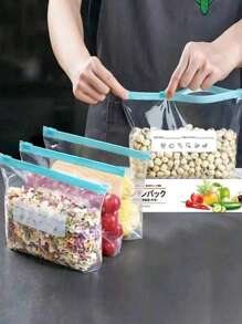 15/30 túi đựng thực phẩm, túi hút chân không kín khí và có thể tái sử dụng, túi nhựa dày hơn để bảo quản thực phẩm trong tủ đông, tủ lạnh và tủ đông, thiết kế chống mùi, đồ dùng nhà bếp, đồ dùng nhà bếp, đồ dùng nhà bếp, đồ dùng lưu trữ, ... - trong suốt - Xem 10