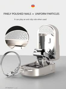 迷你不锈钢指甲刀 - 弧形刀片设计，便携式折叠钥匙扣款式，方便携带 - 无味、耐用的迷你指甲刀，适合家庭使用 - 彩色 - 查看 10