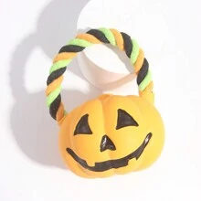 Dog Toys For Aggressive Chewers, Halloween Squeaky Dog Chew Toys, Tough Indestructible Interactive Chew Toys - Yellow - View 2