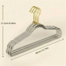 亚克力衣架，防滑设计，无缝衣架，坚固耐用的衣架，用于晾晒、存放和整理家用衣物，适用于卧室、浴室、家居