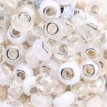30pcs 9*14mm 9 Style Assortment Colorful Mixed Resin European Large Hole Beads Spacer Beads Rhinestone Craft Beads For DIY Charms Necklace Bracelet Jewelry Making Pen Bead - Multicolor - View 17