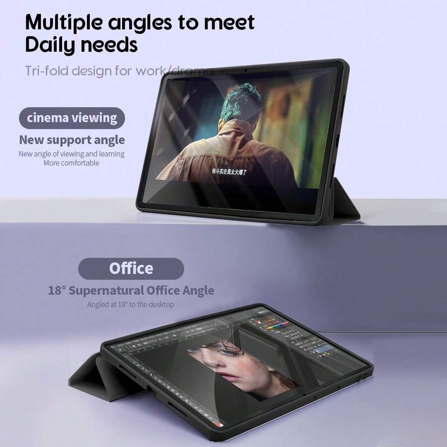 Compatible With Ipad 10 TriFold Soft Rubber Protective Case Air654321