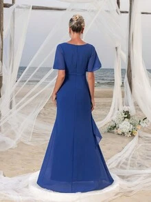 Mother Of The Bride Dresses Elegant Dress - Blue - View 3