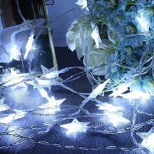 1 Dây Đèn LED Starlight Atmosphere, Dây Đèn Cắm Trại, 59 inch/118,11 inch/236,22 inch/393,7 inch (10/20/40/80 LED), Chạy Bằng Pin AA (Không Bao Gồm Pin), Thích Hợp Cho Trang Trí Sinh Nhật Trong Phòng Ngủ/Tiệc Tùng/Đám Cưới/Trong Nhà/Ngoài Trời/Trang Trí Cây Thông Noel (Ánh Sáng Trắng, Ánh Sáng Màu, Ánh Sáng Trắng Ấm), Trang Trí Phòng Trang Trí Giáng Sinh Đèn Giáng Sinh Trang Trí Phòng Ngủ Trang Trí Nhà Trang Trí Tiệc Lễ Hội Ngày Lễ Quà Tặng Giáng Sinh Lễ Tạ Ơn Trang Trí Cây Thông Noel Đồ Trang Trí - đèn dây ngôi sao - Xem 3