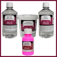 Kit Transparent Glue 500g + Activator For Universal Slime 500ml + Fluffy Chantilly 400g Altezza Altezza - Super Premium Complete Slime - Creative DIY Slimes Factory - Complete Slime Kit - Making Slimes - Offer - Special Promotion - 套件+粉紅色霓虹100g - 查看 1