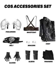 Sephiroth Cosplay Faux Leather Jacket Outfit Accessories, Gaming Costume Set - Sephiroth Cosplay - View 9