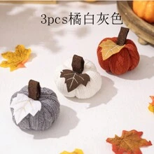 1 件全新感恩节装饰橙色南瓜挂饰，收获针织小南瓜雕像，家居装饰，圣诞节
