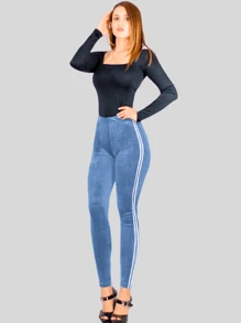 Legging Mujer Mallones Leggins Mayon Mallas Térmico - Azul - Ver 2
