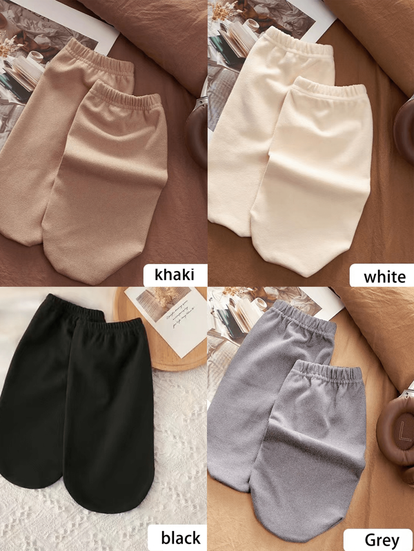 1 paio di calze per aria condizionata di colore unito, calde e comode per dormire, calze da notte in morbido pile di alta qualità