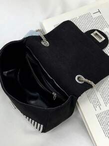 Women's Glitter Crossbody Bag Chain Party Club Bag - Bạc - Xem 5