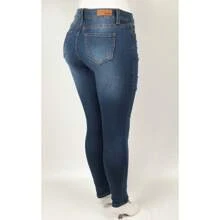 Women's Distressed Skinny Jeans - Rửa trung bình - Xem 3