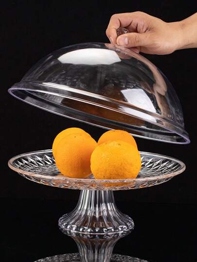 1PC 带盖水果托盘透明亚克力托盘零食小吃展示干果托盘圣诞礼物