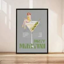 HALFLEMART 1 tấm áp phích cocktail cổ điển, rượu whisky mojito, trang trí phòng khách, không có khung - Nhiều màu - Xem 12