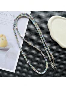 Luxury Crystal Lanyard Long Strap, Bling Bling Crossbody Phone Charm Chain, Fashionable Handbag Shoulder Strap, High-End