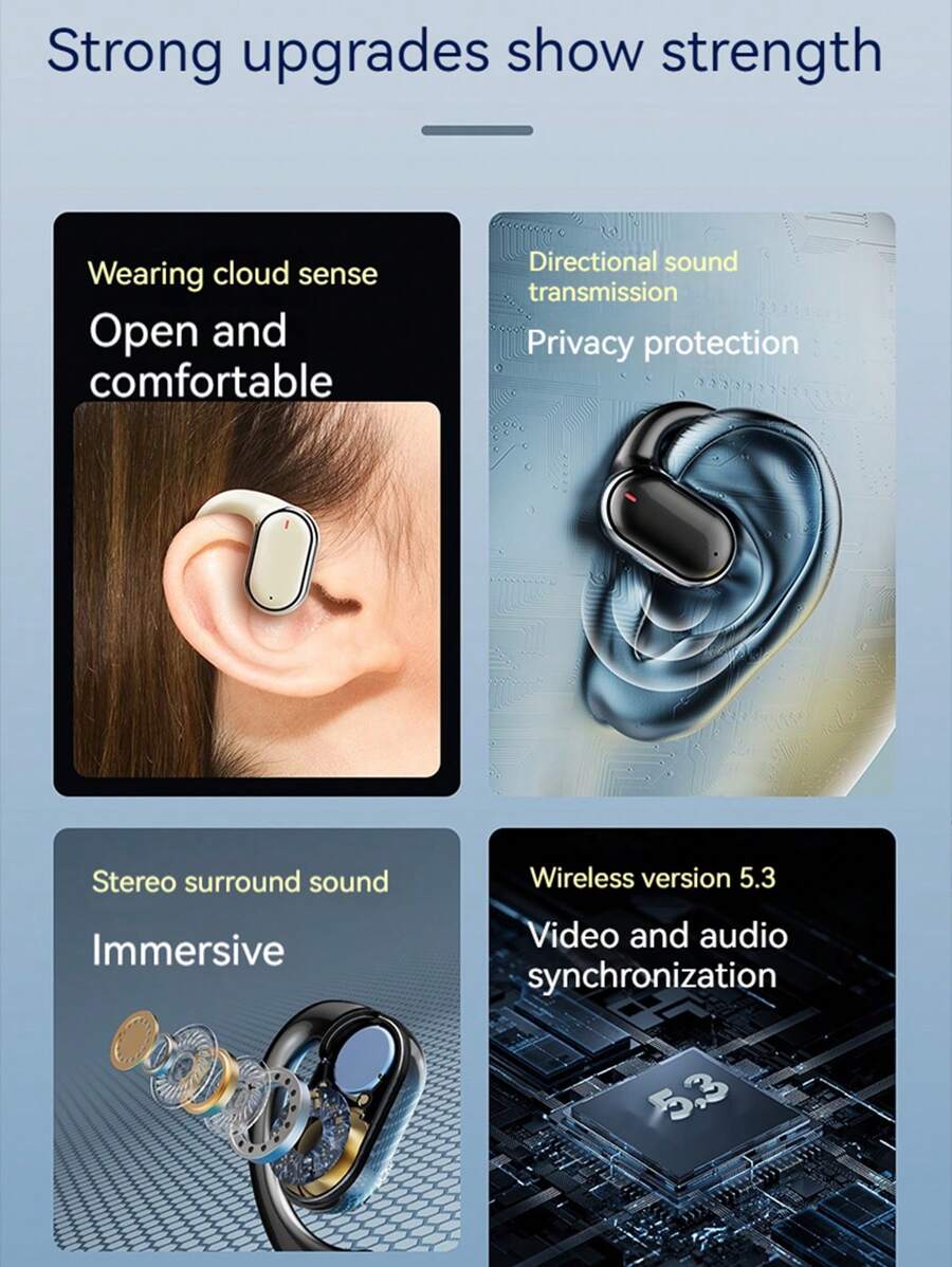 True Wireless ClipOn Sleep Headset With For Smart Earbuds Hifi Dolby