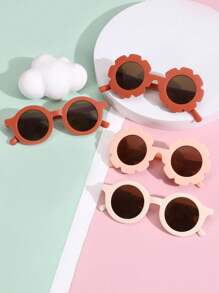 4pcs/Set Kids Fashion Glasses, Simple Design Suitable For Boys & Girls For Party, Daily Life And Outdoor Travel