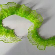 1 paquete 2 yardas de encaje plisado multicolor, accesorios para vestidos DIY, decoraciones para mascotas y muñecas, accesorios de costura, suministros de ropa