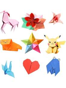 Color A4 Paper 100 Sheets A4DIY Craft Origami Suitable For Color Printer DIY Art Craft Paper Cutting [10 Colors] - Multicolor - View 6