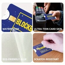4 Packs - Premium PVC Credit Card Skin Stickers - Waterproof, Scratch-Resistant, Anti-Slip Vinyl Debit/Key Card Protective Decals - No Backing, Easy To Apply, Removable, Customizable, 4pcs/1pc - Multicolor - View 5