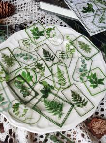 30 件/包复古相框绿色植物叶子装饰 PET 贴纸，DIY 剪贴簿材料 - DT1301-滿牆春色 - 查看 8