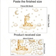 1 件墙贴，小彩虹墙贴，水彩彩虹墙贴，自粘墙贴，用于装饰女孩和男孩婴儿卧室和儿童房的墙壁，婴儿淋浴家庭装饰礼物 - 彩色 - 查看 6