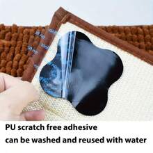 8 miếng kẹp thảm chống trượt, neo thảm có thể tái sử dụng, miếng đệm an toàn chống trượt cho sàn gạch và sàn gỗ, dễ vệ sinh, miếng dán băng dính hai mặt có thể tái sử dụng dưới thảm, lý tưởng cho thảm trải sàn và thảm trải sàn - màu đen - Xem 7