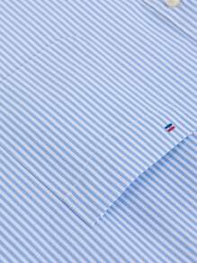 1 Stück Herren Frühling Herbst gestreiftes Langarm Oxford Lässig Hemd, Herbst