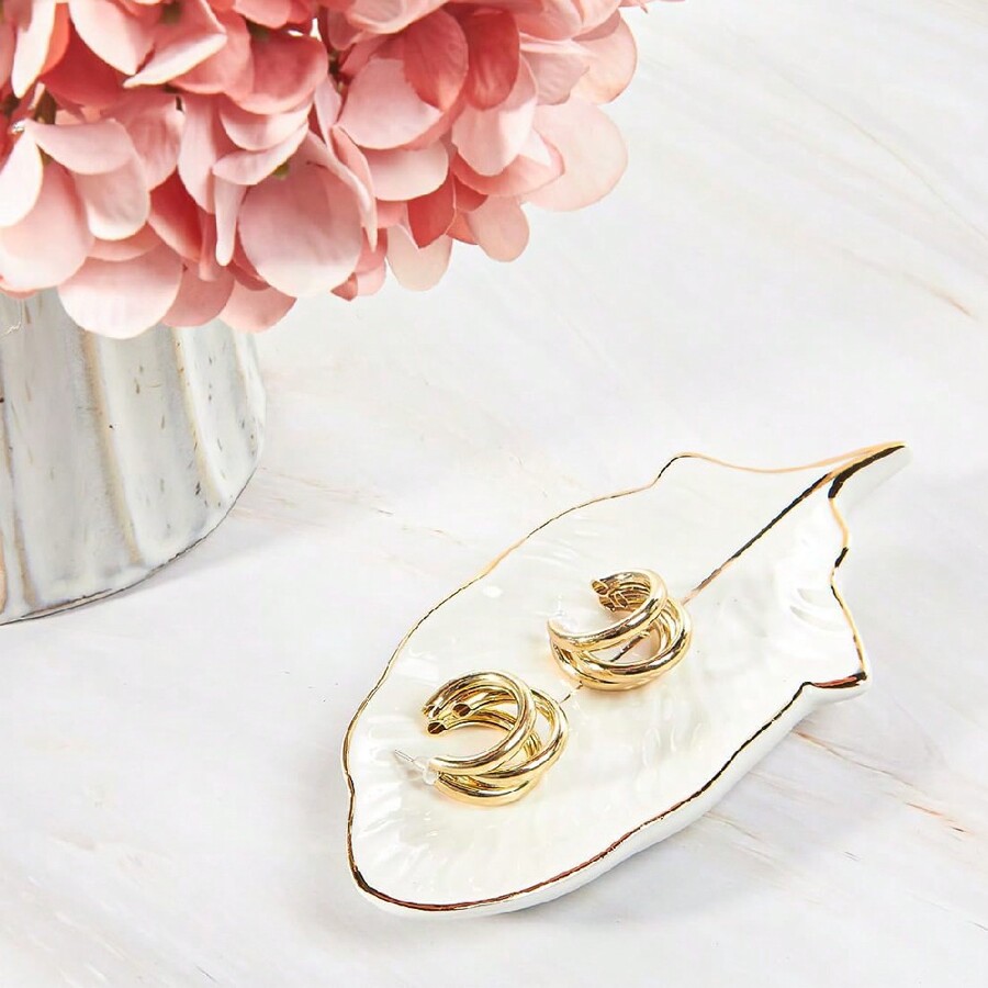 Ceramic Jewelry Tray, Cute Jewelry Dish Trinket Tray Home Bathroom