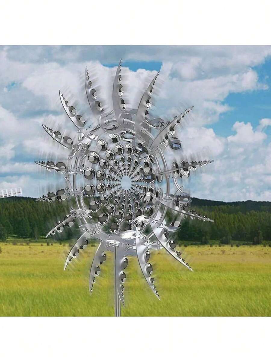Unique And Magical Metal Windmill Dual Direction Rotating Outdoor Wind