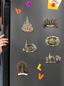 1 miếng dán tường phong cảnh sáng tạo 3D từ tính cổ điển, miếng dán tủ lạnh từ tính du lịch thành phố kiến trúc 3D nghệ thuật quà tặng tốt nhất - Nhiều màu - Xem 6