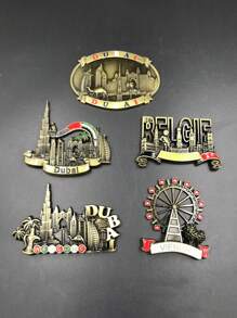 1 miếng dán tường phong cảnh sáng tạo 3D từ tính cổ điển, miếng dán tủ lạnh từ tính du lịch thành phố kiến trúc 3D nghệ thuật quà tặng tốt nhất - Nhiều màu - Xem 9