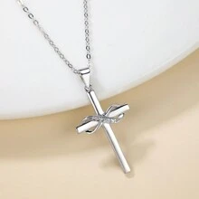 1 件优雅迷人的 8 字形吊坠项链，生日/周年纪念礼物 - 金色 - 查看 8