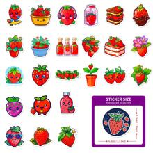 50 miếng dán Graffiti chủ đề dâu tây, Đàn guitar ván trượt chai mũ bảo hiểm ván trượt tuyết vỏ điện thoại máy tính xách tay tủ lạnh cửa hành lý xe máy xe hơi DIY Doodle Stickers - Nhiều màu - Xem 7