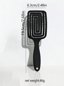 1pc Black Boar Bristle Hair Comb - Flexible Styling Brush For Voluminous Curly/Dry/Wet Hair, Hair Brush, Comb, Hair Tools, Hair Products And Accessories For Barber Salon Beauty Travel Essentials, Back To School, Travel Holiday Essentials, Hair Accessories For Women, Brush, Hair Brushes, Hair Brush, Detangling Brush, Ball Brush, Mini Hair Brush, Hair Brush Set, Wooden Comb, Hair Brush, Mini Hair Brush, Detangling Brush, Hair Brushes, Curly Hair Brush, Hairdressing Equipment,Hair Brush,Slick Back Brush,Styling Brush,Curly Hair Brush,Edge Brush,Hair Comb,Brush Hair,Hair Brush Set,Comb Hair,Comb For Curls,Detangling Brush,Hair Brush For Women,Hair,Travel,Hair Products,Hair Tools,Hair Stuff,Barber,Barber Accessories,Barbershop,Hairdressing Equipment