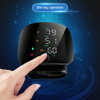 1 Pc Tela LCD de toque inteligente recarregável Monitor de pressão arterial de pulso de voz Digital Automático BP Tonômetro Esfigmomanômetro de frequência cardíaca