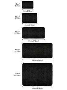 1 Pack Plush Carpet Nordic Style Solid Color Kids Carpet Modern Bedroom Living Room Large Size Non-Slip Bedroom Floor Mat