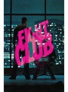  1 件复古电影海报电影搏击俱乐部帆布印刷规则海报复古家庭房间咖啡厅酒吧艺术墙壁装饰美学画无框架 ﻿ - 彩色 - 查看 59