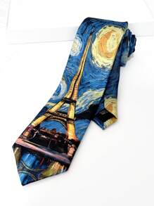 1 pièce de style décontracté, mignon, élégant et bohème. Blouse en polyester avec imprimé de peinture à l'huile, convient pour les fêtes, les affaires et le port quotidien, toutes saisons