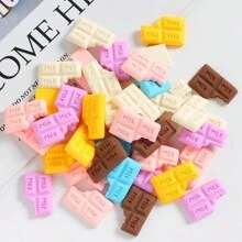 10/30pcs Colorful Chocolate Flat Resin Pendant Charms, DIY Jewelry Making, Hair Accessories, Scrapbooking Crafts, Jewelry Making Supplies, Random Colors - Mixed Color Chocolate Series - View 9