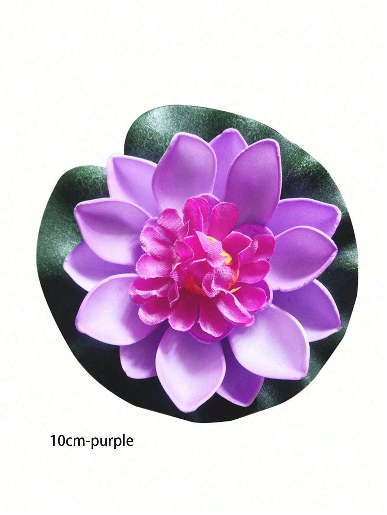 Artificial Floating Foam Lotus Flower With Water Lily Pad, Lifelike