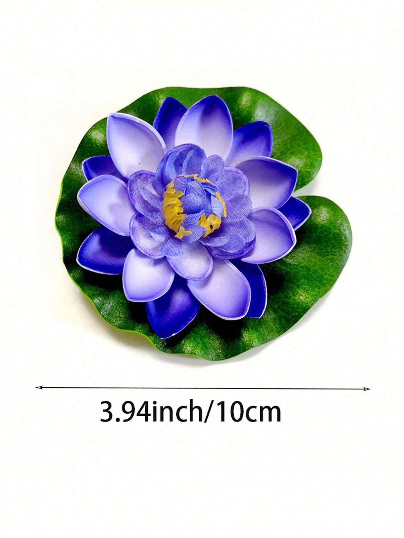 Artificial Floating Foam Lotus Flower With Water Lily Pad, Lifelike