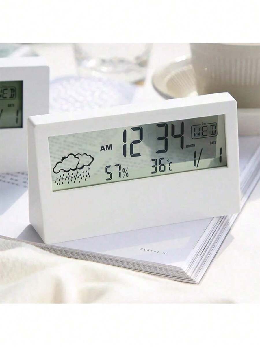Clock Creative Weather Display Electronic Alarm Student Mute Simple And