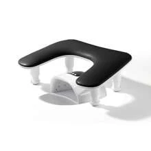 ibubu Upgrade Nail Arm Rest Height Adjustment U-Shaped Manicure Hand Rest Pillow Cushion Soft PU Leather Detachable Nail Art Hand Stand Holder Reposabrazos Para Manicura For Nails Tech - 黑色 - 查看 1